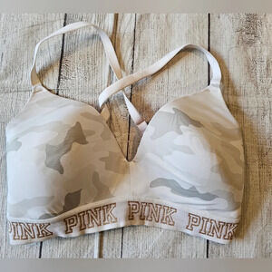 Victoria's Secret PINK Size 34DD bra Wear everywhere wireless Camo Comfort